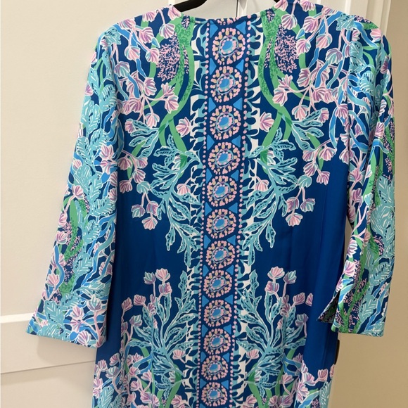 NWT Lilly Pulitzer Noland Maxi Dress Seacret Escape Engineered Woven Maxi Dress - Picture 11 of 13